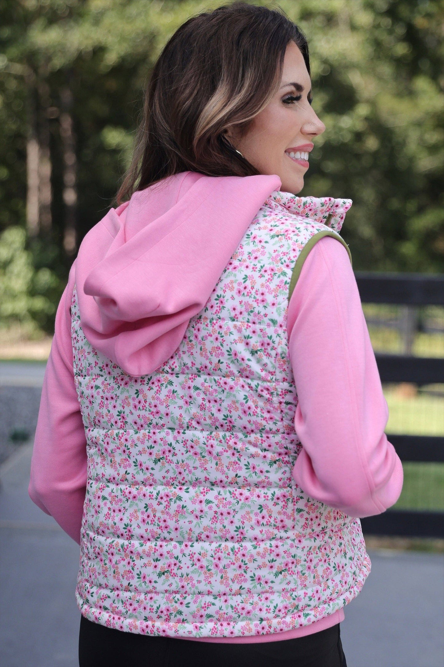 Jess Lea Delilah Puffer Vest- Ditzy Floral