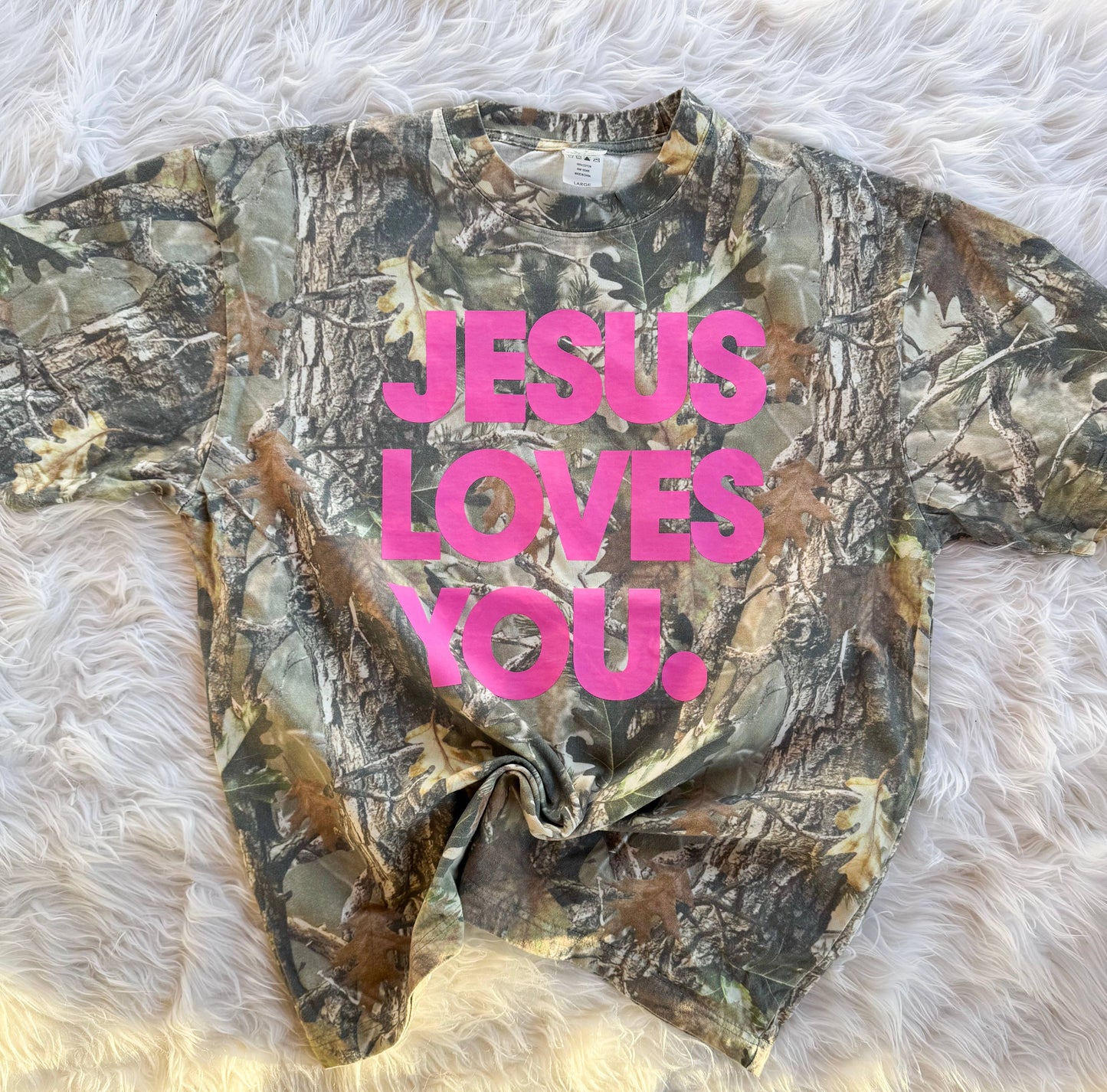 Jesus Loves You Camo Tee - Fall Western Apparel