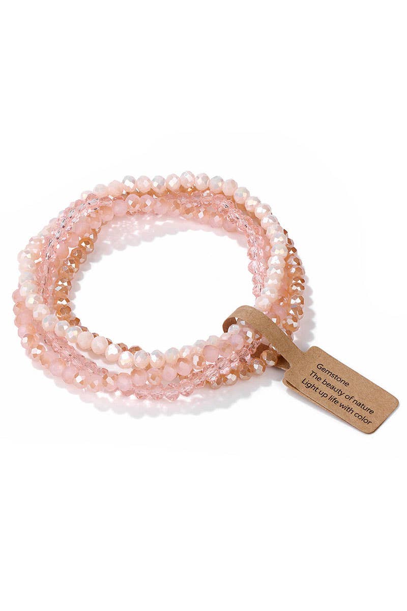 GLASS BEAD 4 SET BRACELET