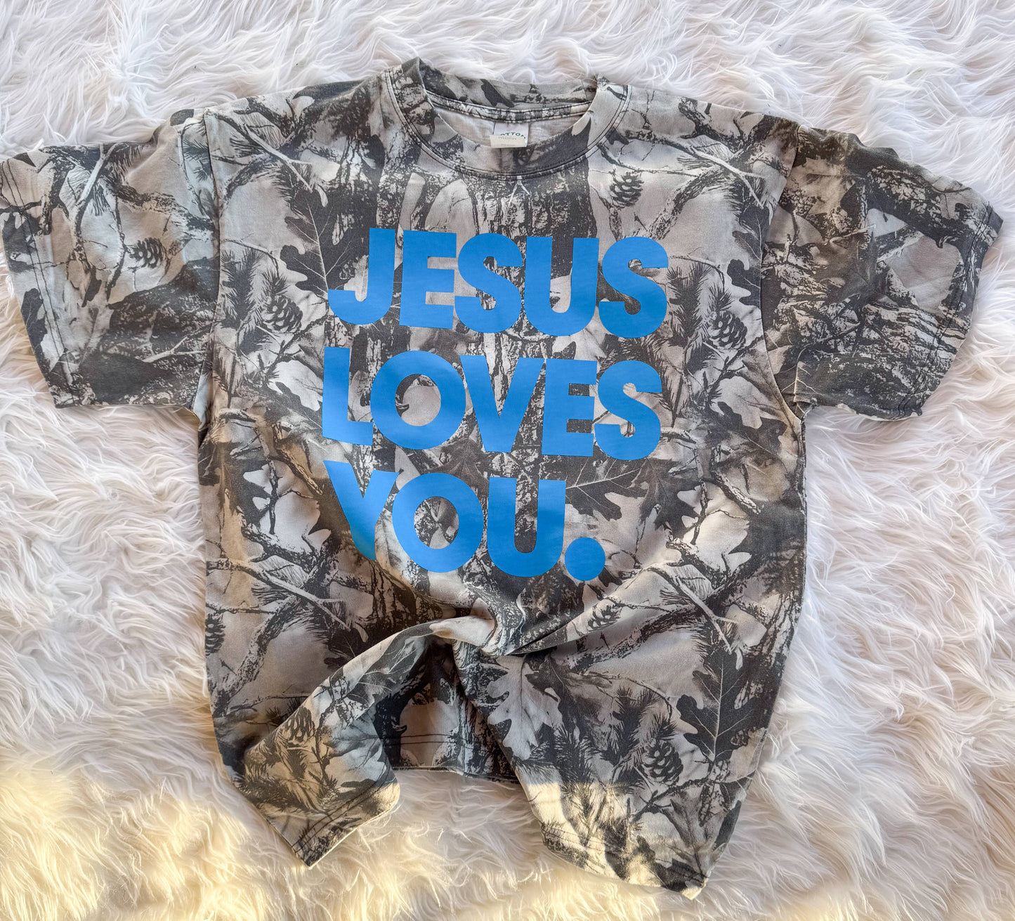 Jesus Loves You Camo Tee - Fall Western Apparel