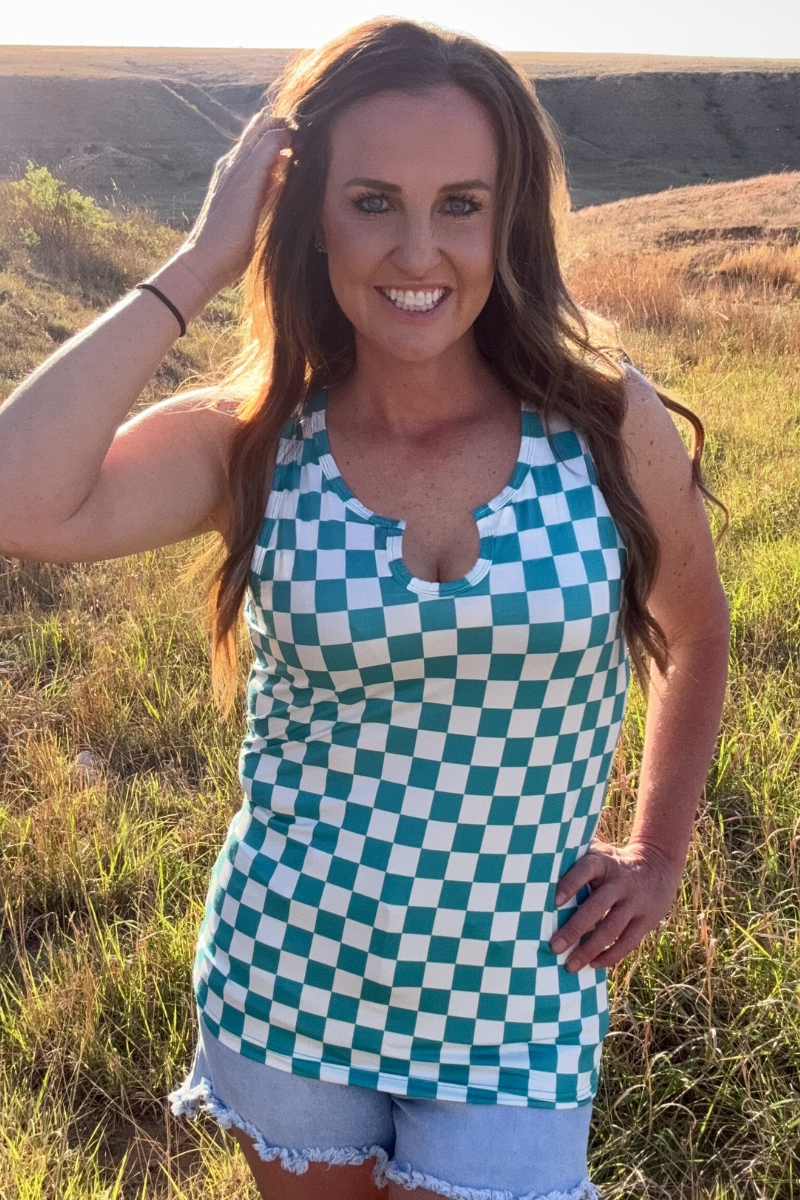 Turquoise Frontier Tank Top