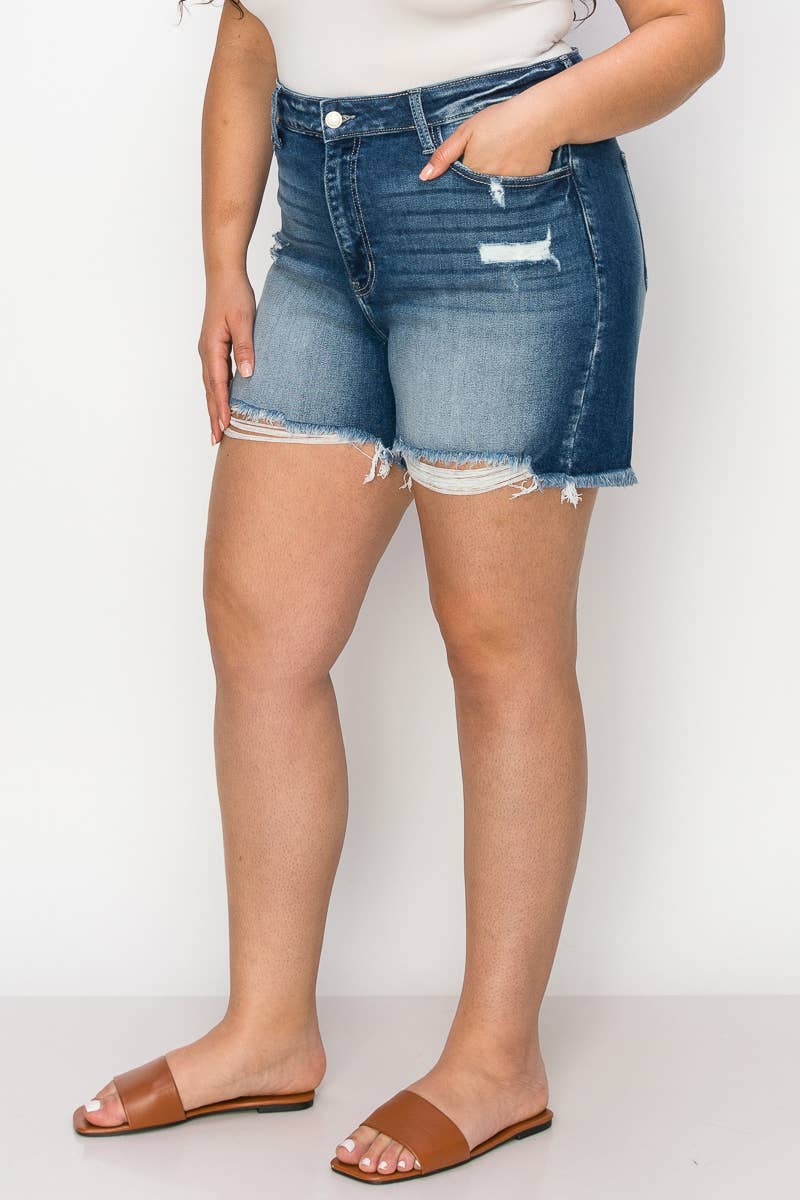 PLUS HIGH  RISE STRETCH SHORT