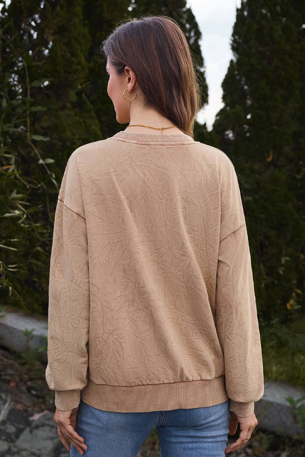 Saved by grace Embroidery Mineral Wash Sweatshirt