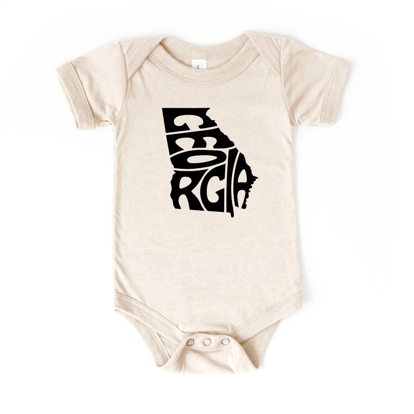 Georgia State Outline Baby Bodysuit | Kids Clothing | GA 