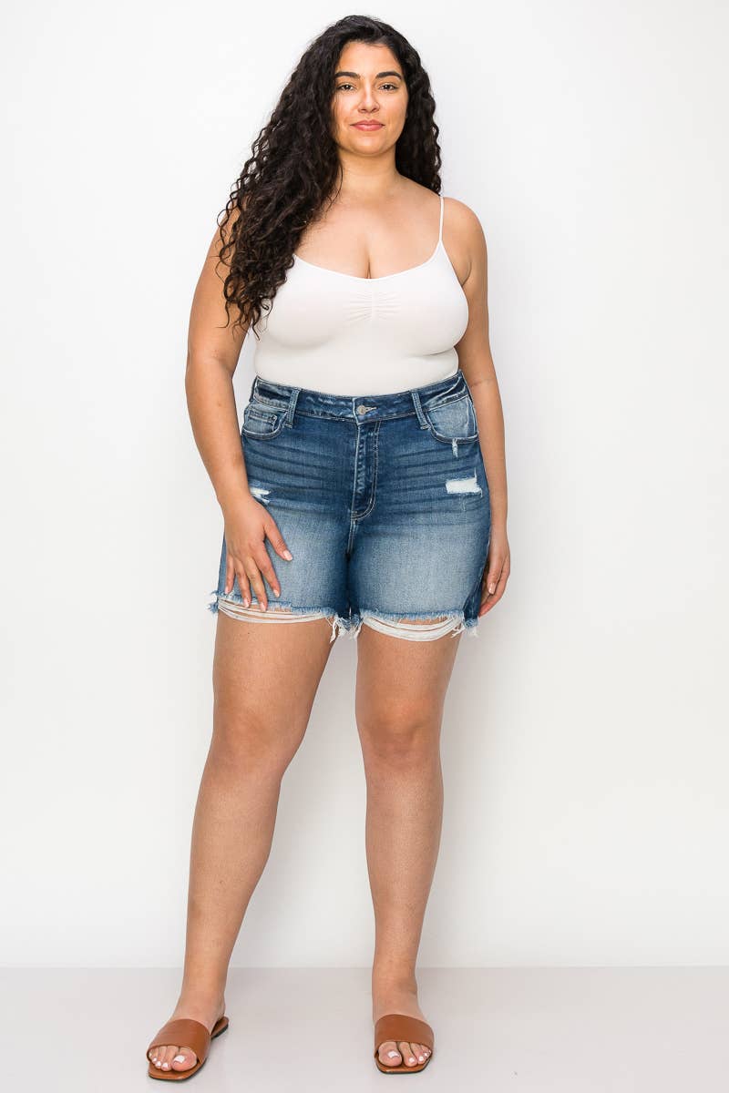 PLUS HIGH  RISE STRETCH SHORT
