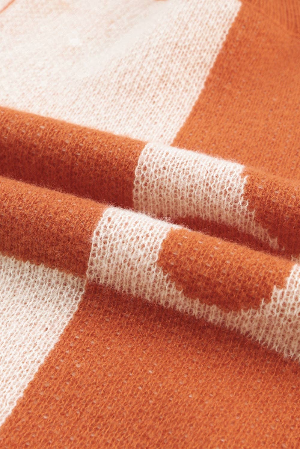 Checker Floral Stripe Patchwork Sweater