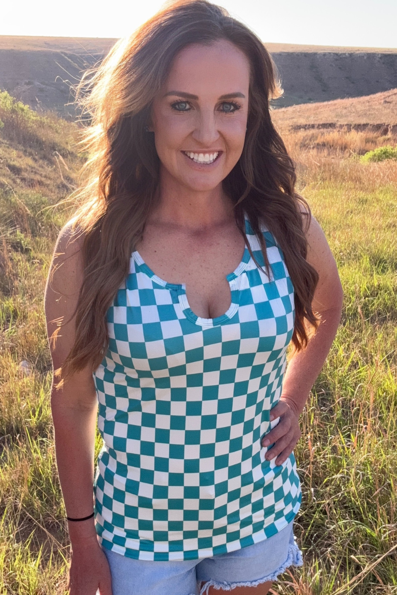 Turquoise Frontier Tank Top