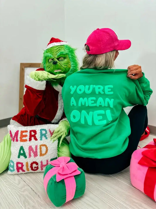 You're A Mean One Irish Green Graphic Crewneck