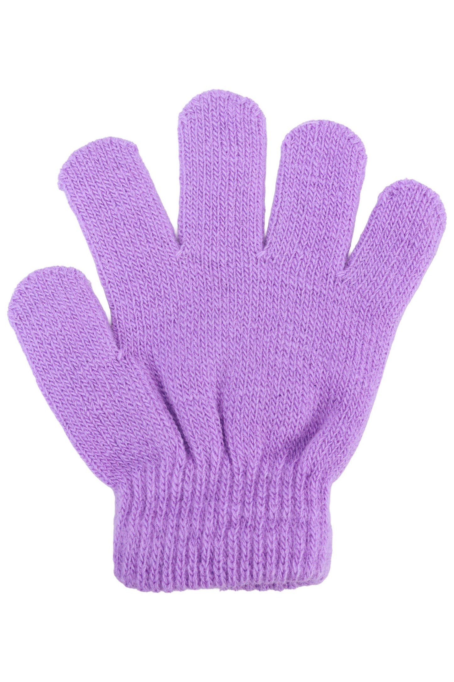 Toddler/Preschool Solid Ribbed Elastic Cuffed Gloves
