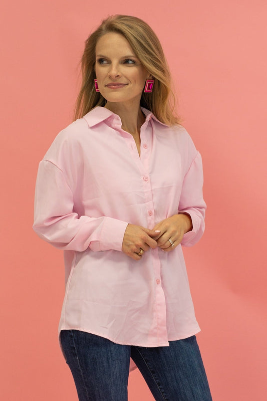 Grace & Emma Kathryn Classic Button-Up, Light Pink