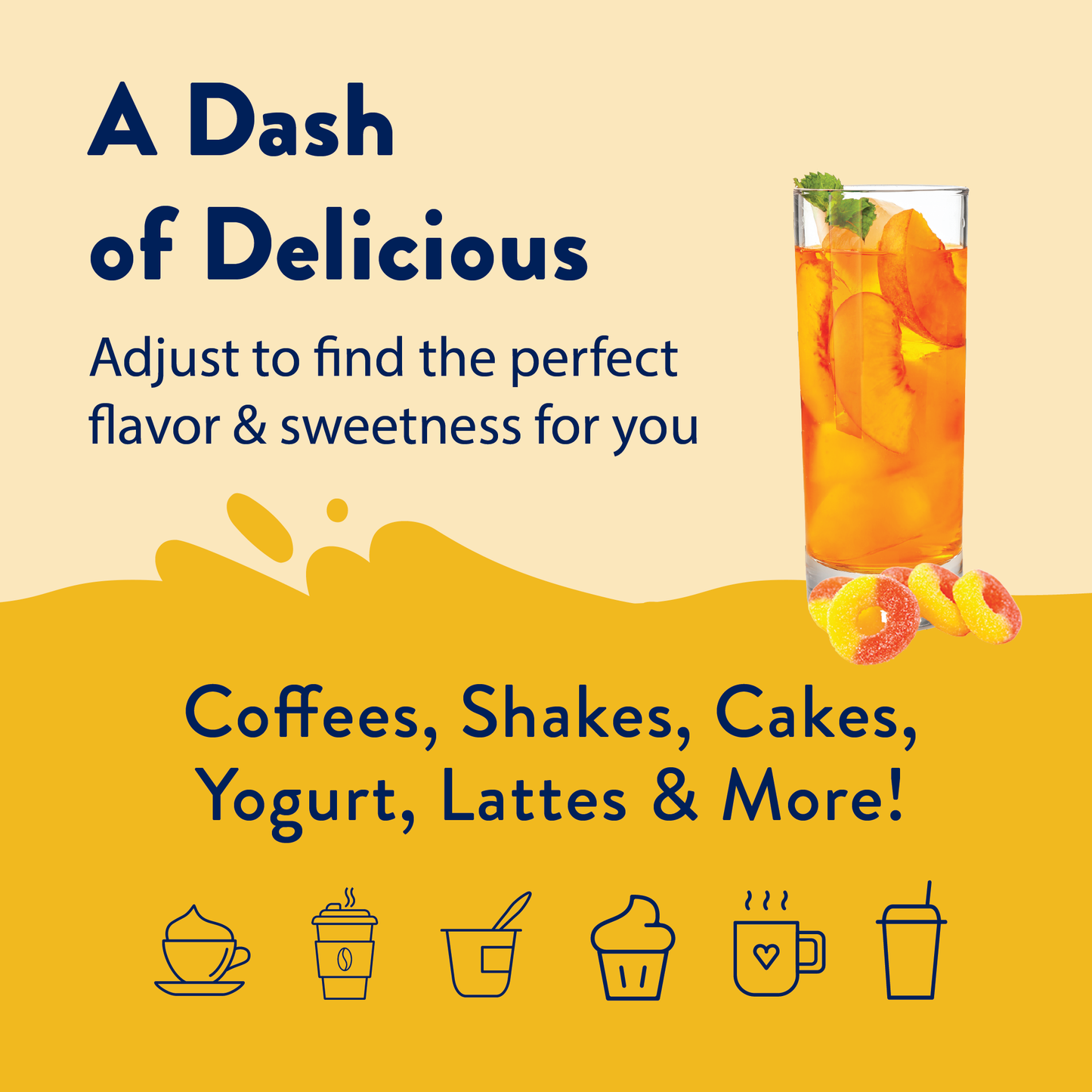 Jordan's Skinny Mixes Flavor Burst - Sugar Free Peach Ring + Energy