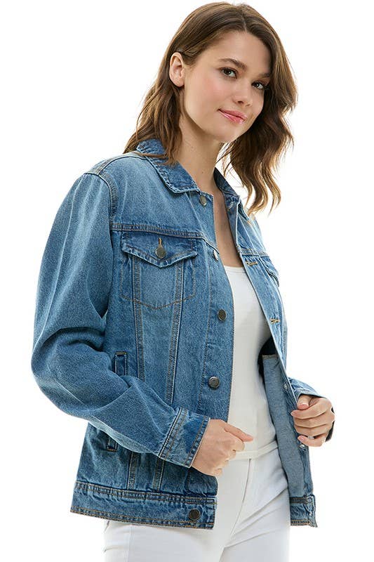 Cotton Casual Denim Boyfriend Jacket