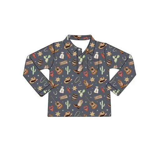 Max and Pippa | Toddler Giddy Up Long Sleeve Polo
