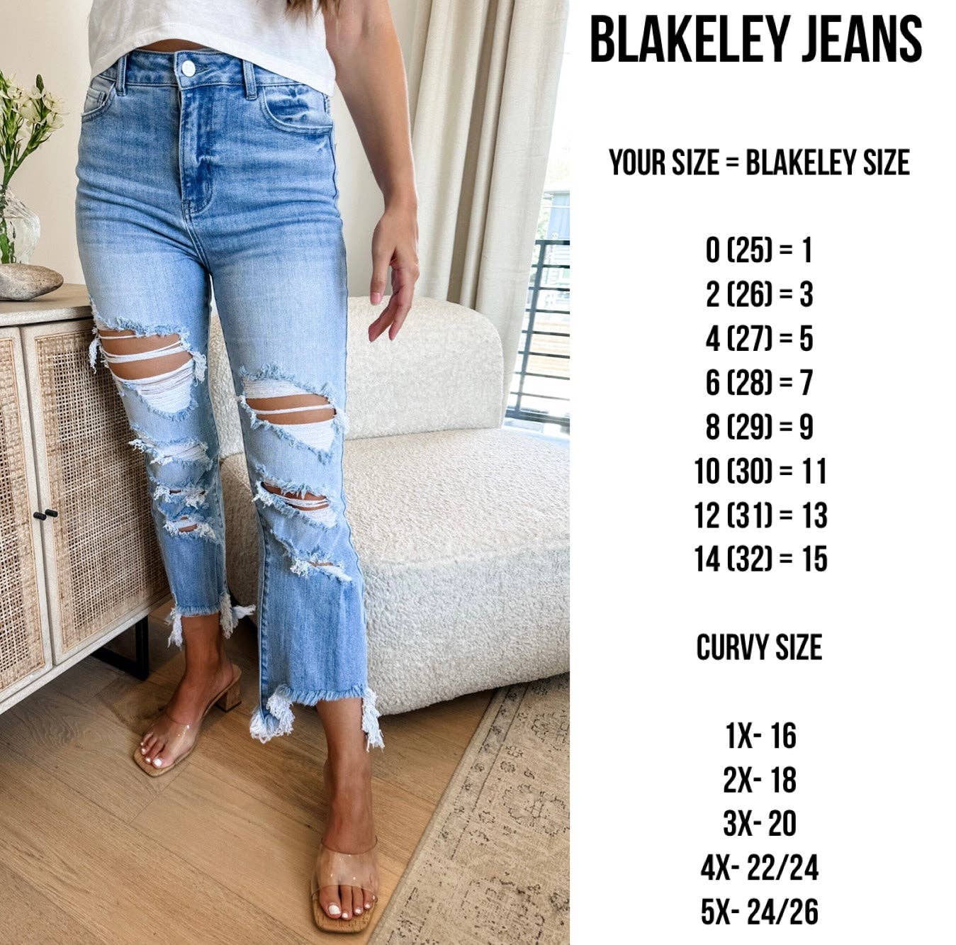 Blakely URBAN DISTRESSED CROP JEAN