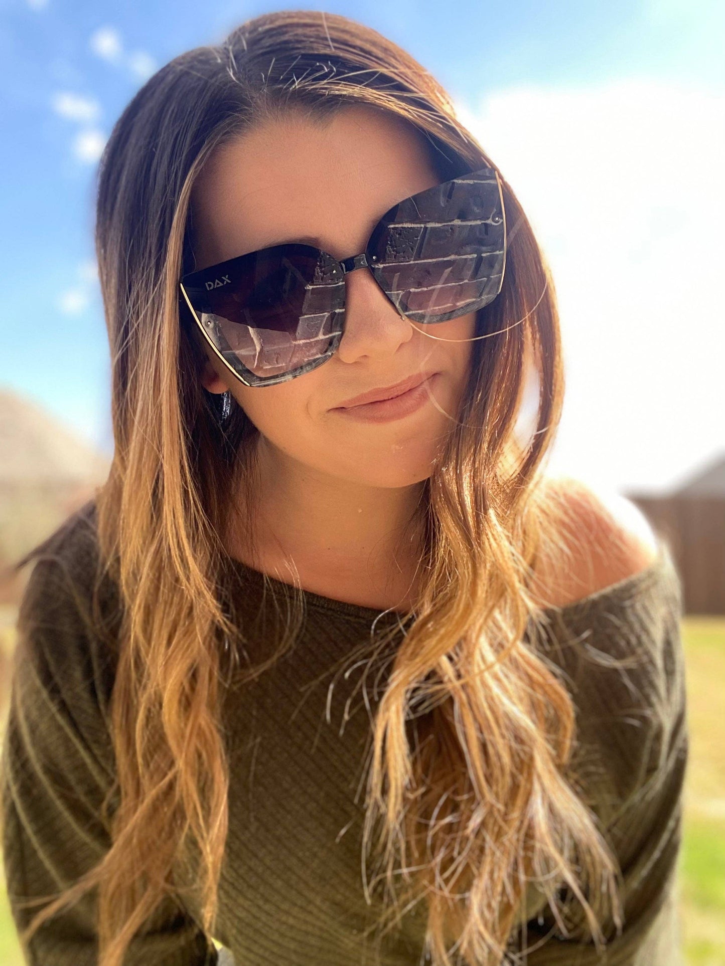 Dax Athena - Women's Large Cat Eye Sunglasses
