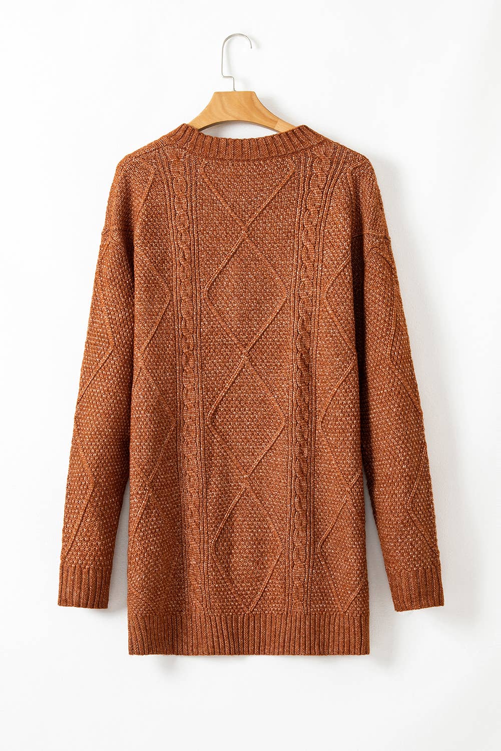 Grace Cable Knit Loose Fit Knit Sweater Dress