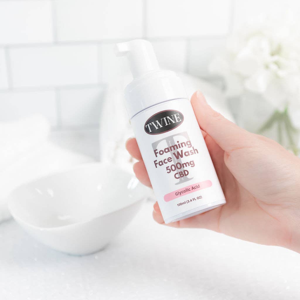Twine 500mg CBD Foaming Face Wash with Glycolic Acid 100ml