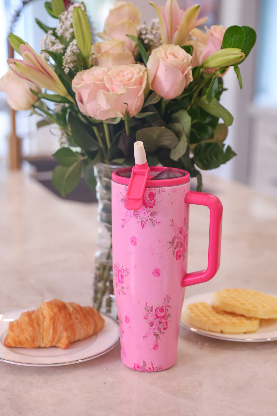 Jess Lea Blushing Blooms Sleek Tumbler