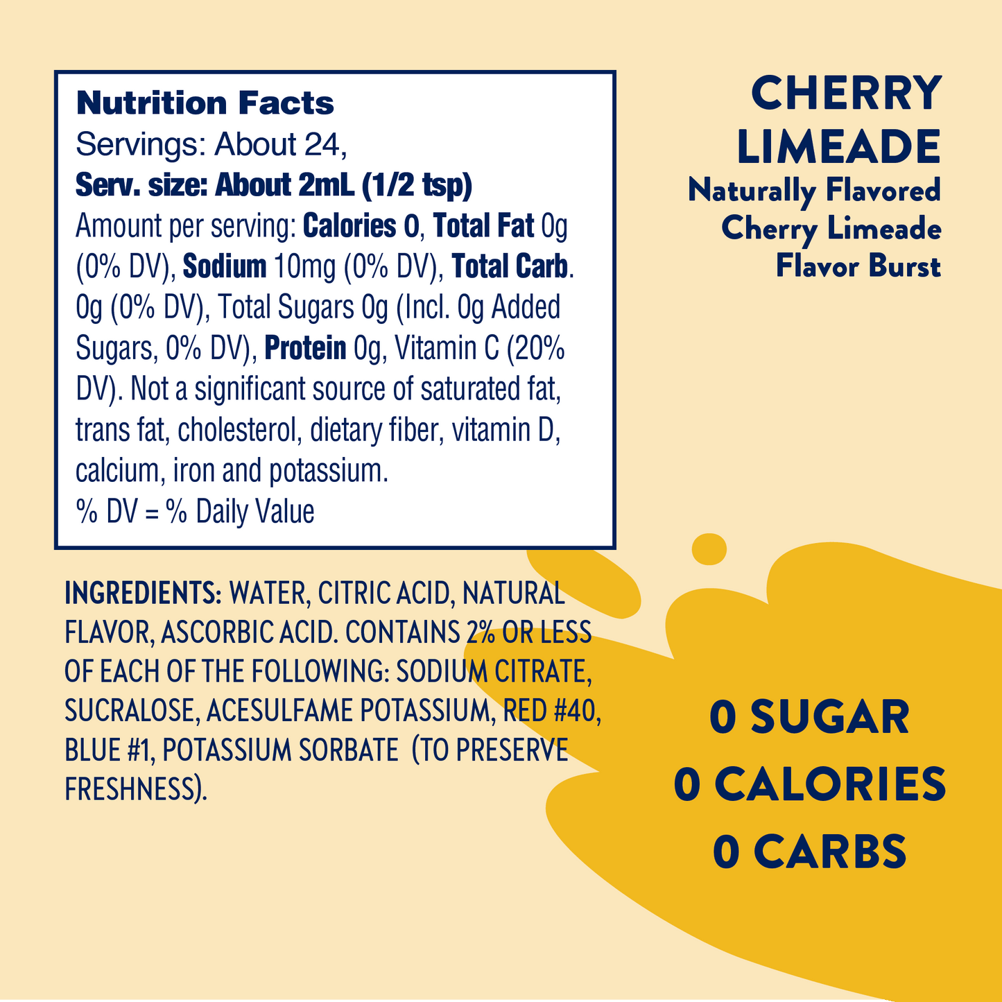 Jordan's Skinny Mixes Flavor Burst - Sugar Free Cherry Limeade + Antioxidant