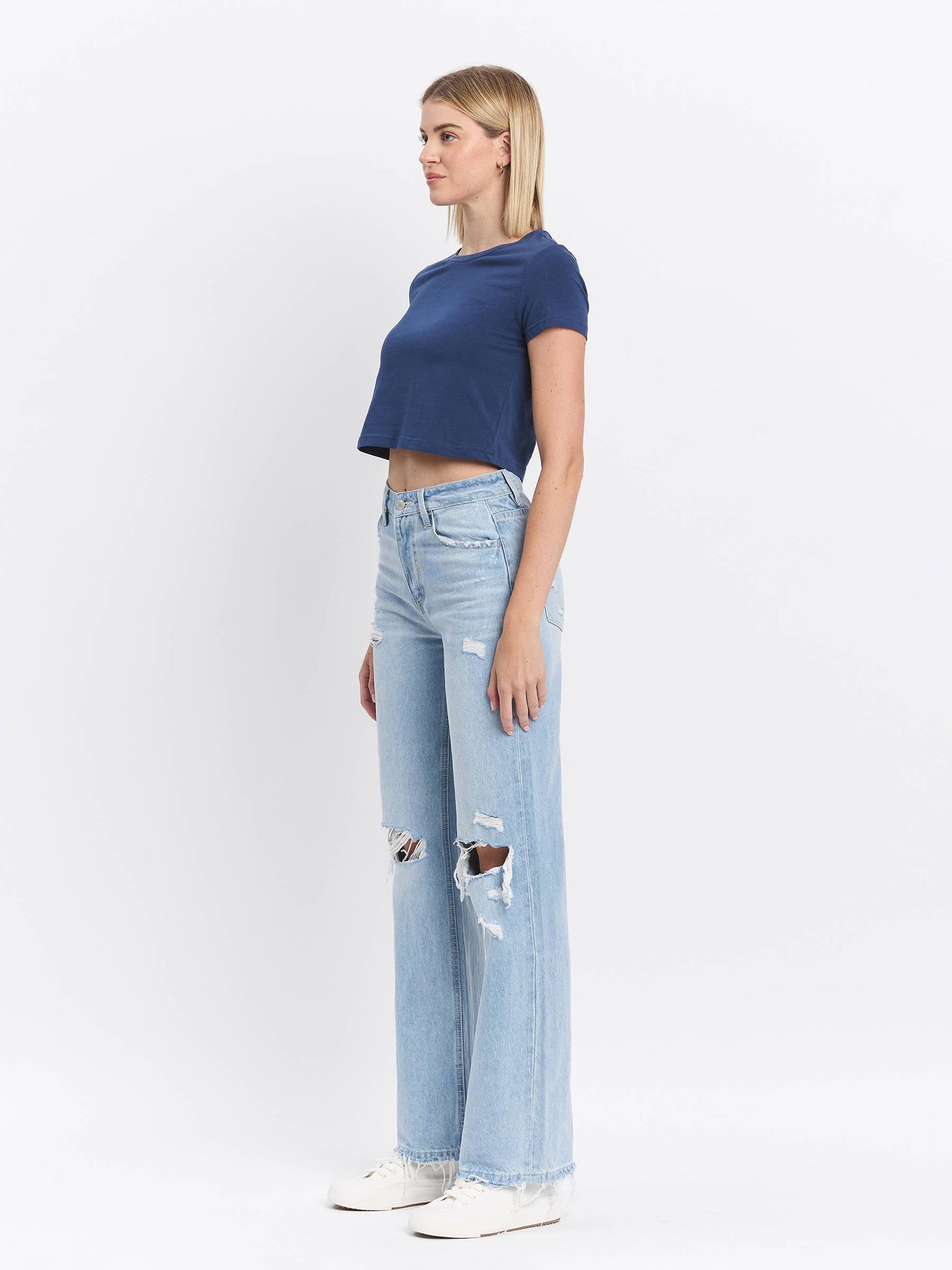 Vervet 90's Vintage Super High Rise Flare Jeans