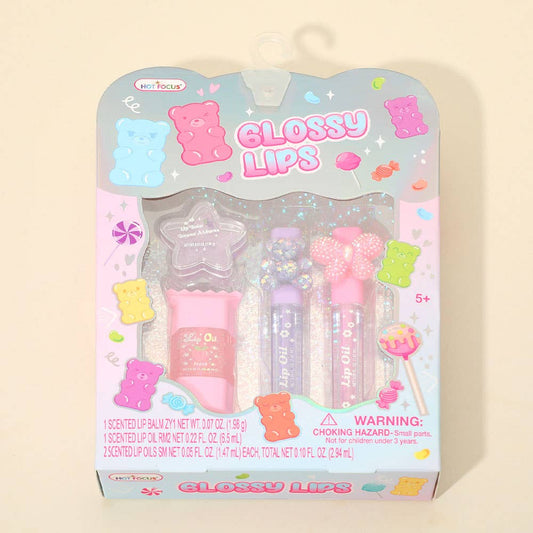 4PCS - HOT FOCUS Kids Glossy Lips Set