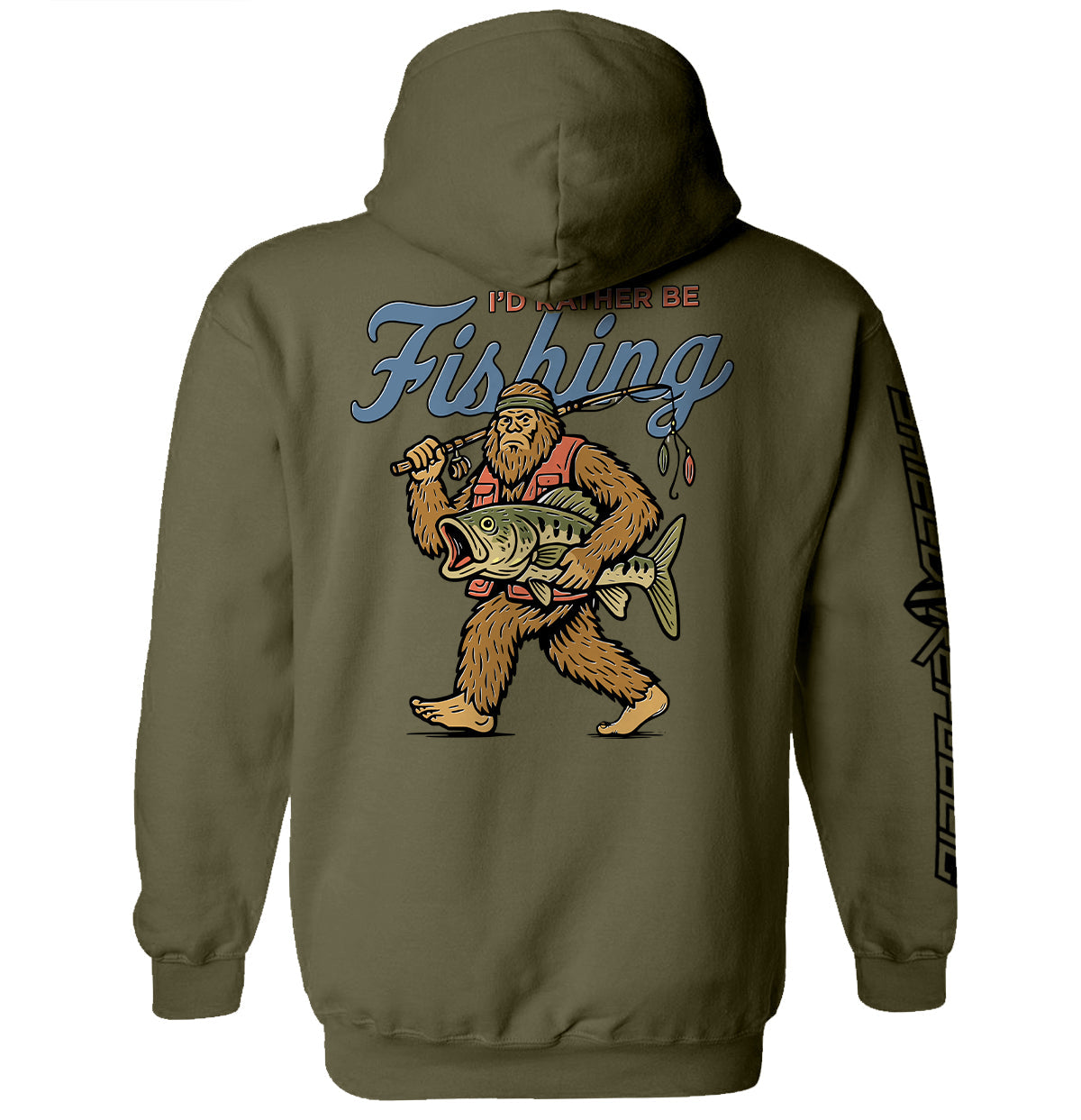 Shield Republic I'd Rather Be Fishing Bigfoot