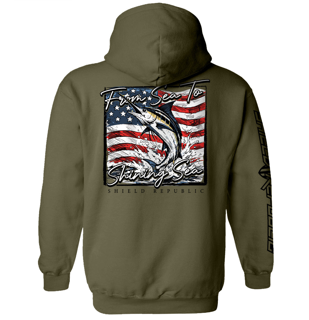 Shield Republic From Sea To Shining Sea Marlin (Back Print)