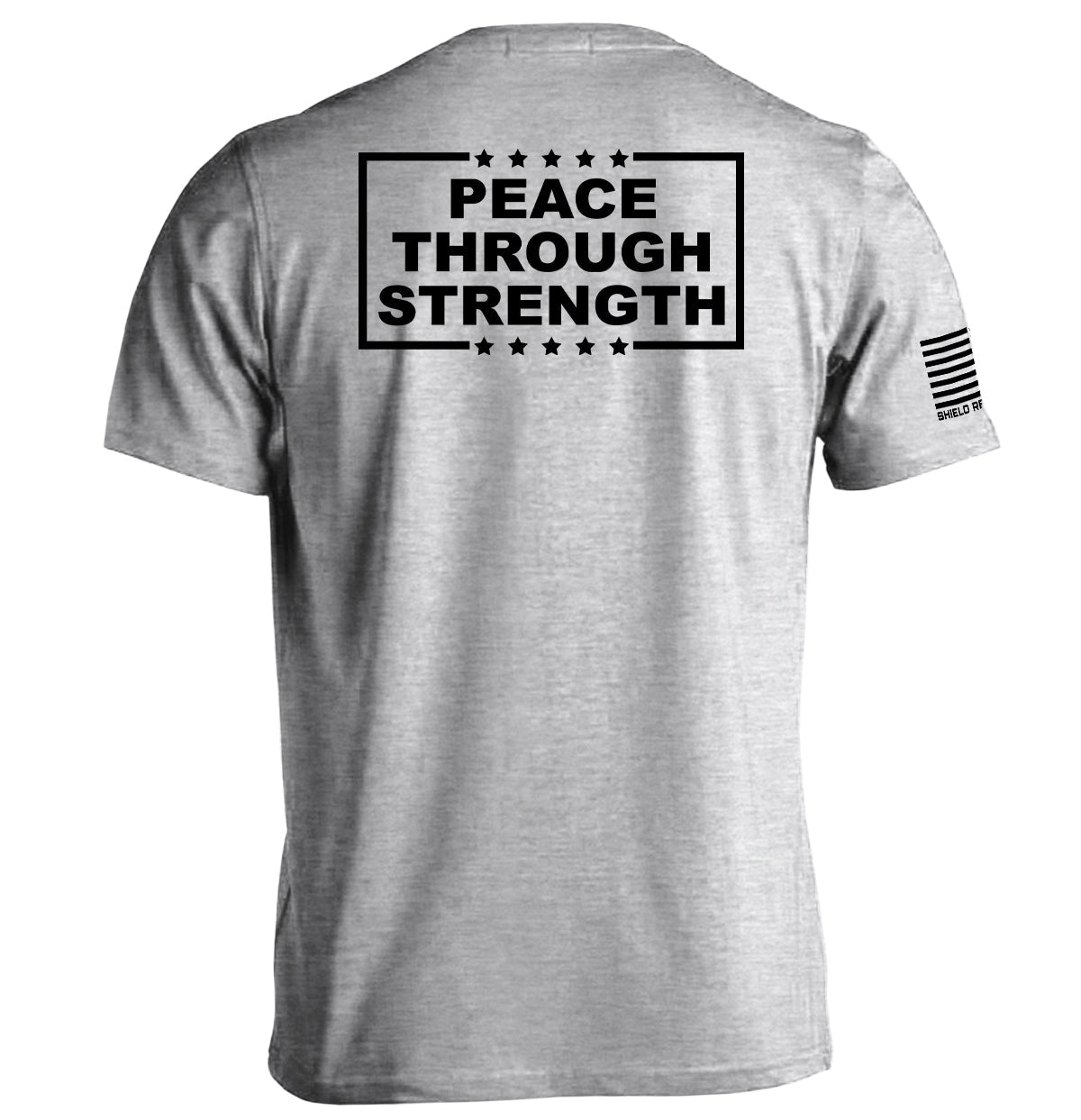 Shield Republic Peace Through Strength White
