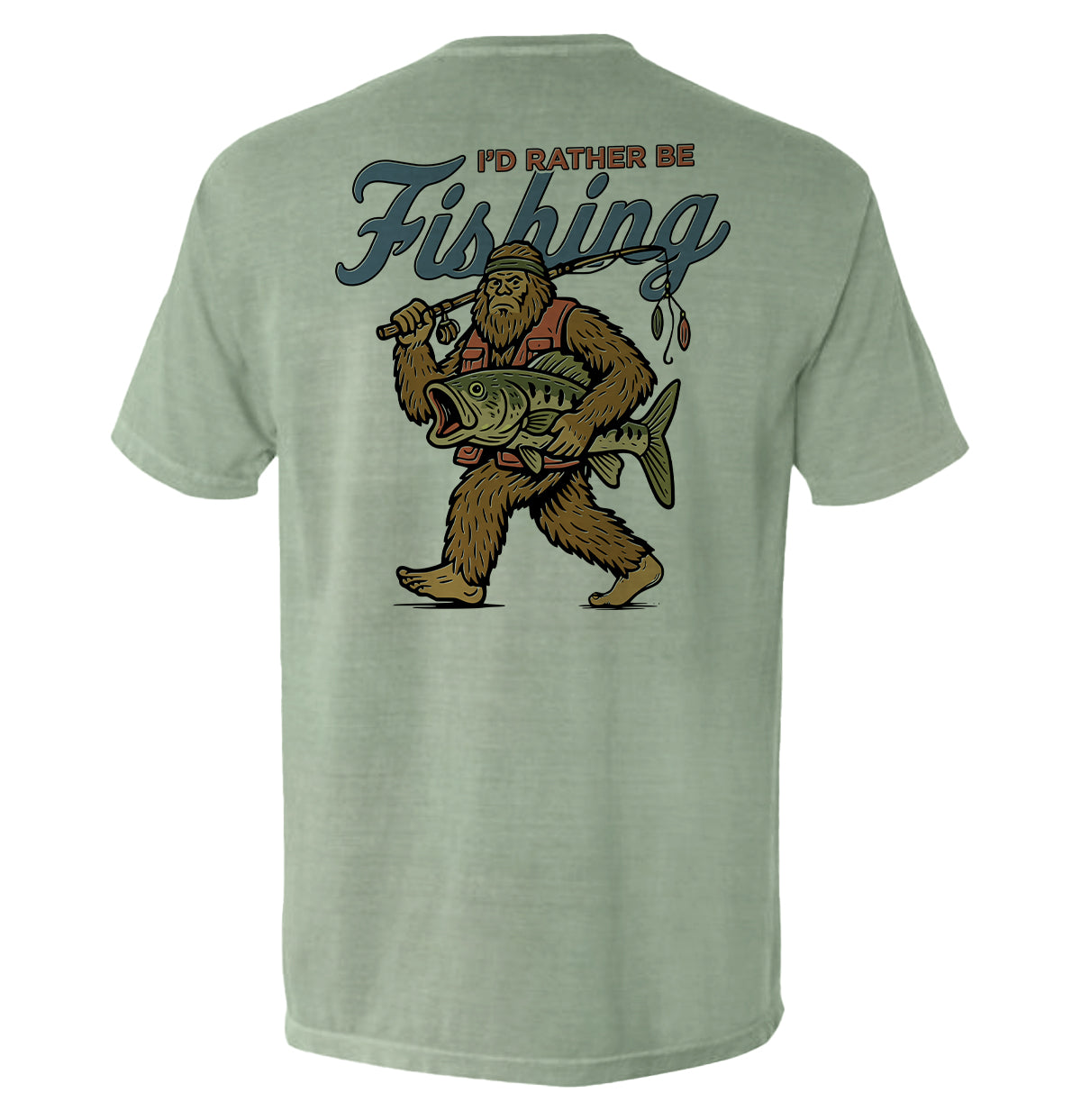 Shield Republic I'd Rather Be Fishing Bigfoot