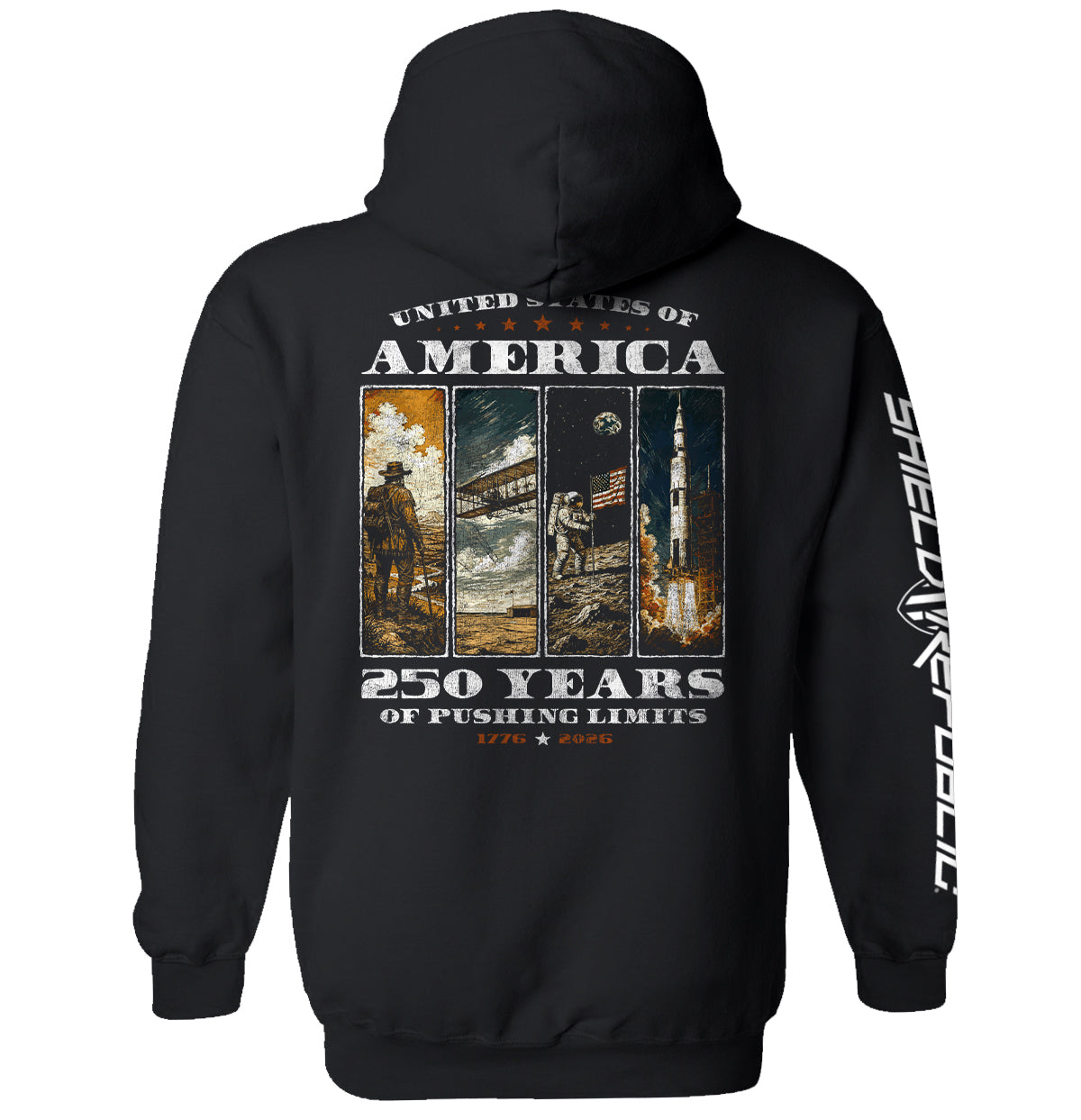 Shield Republic USA 250 Years of Pushing Limits