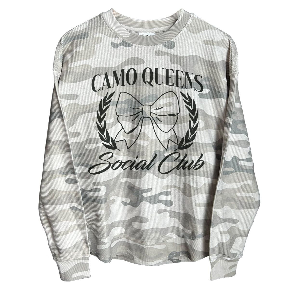 Shield Republic Camo Queens Social Club Grey (Front)