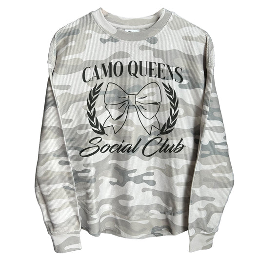 Shield Republic Camo Queens Social Club Grey (Front)