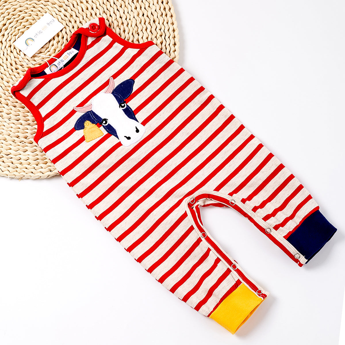 Okie and Lou Cow Wow - Boy's Romper