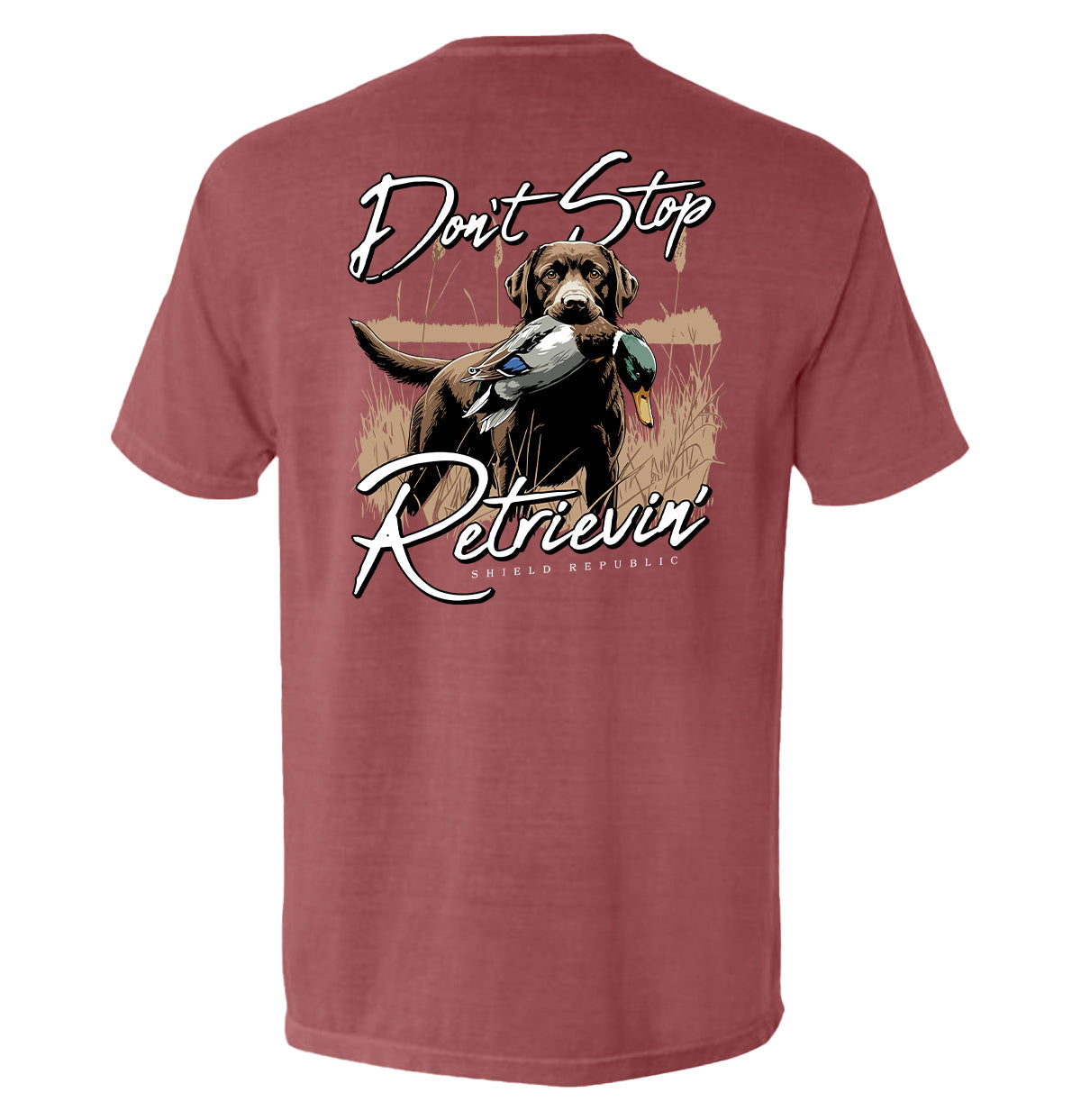 Shield Republic Don't Stop Retrievin' Chocolate Lab