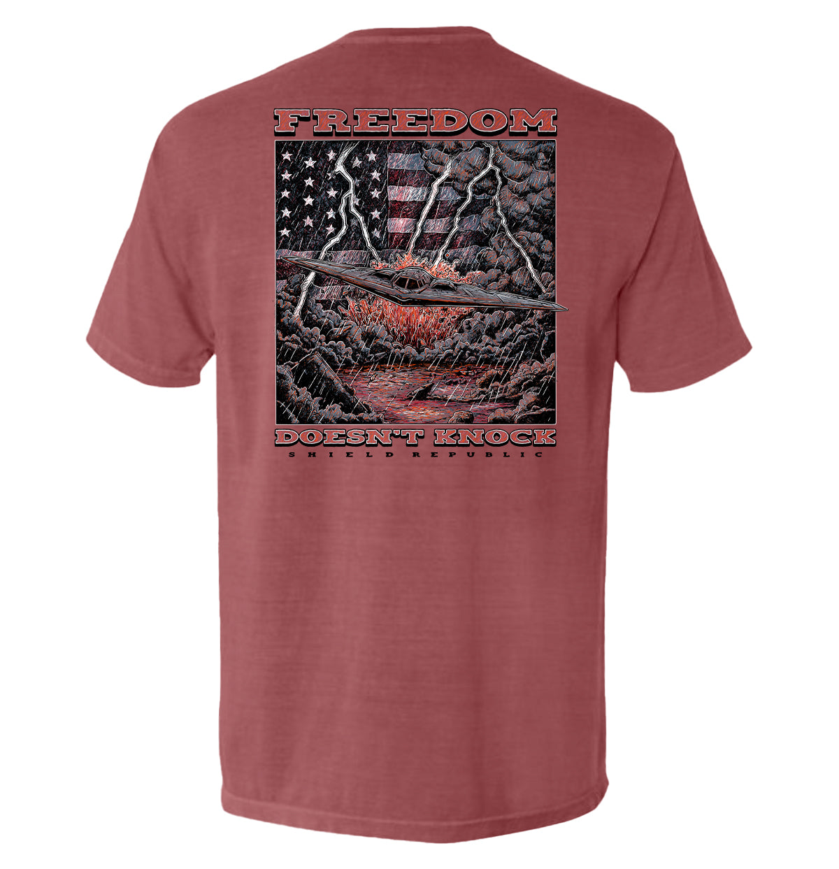 Shield Republic Freedom Doesn't Knock Tee