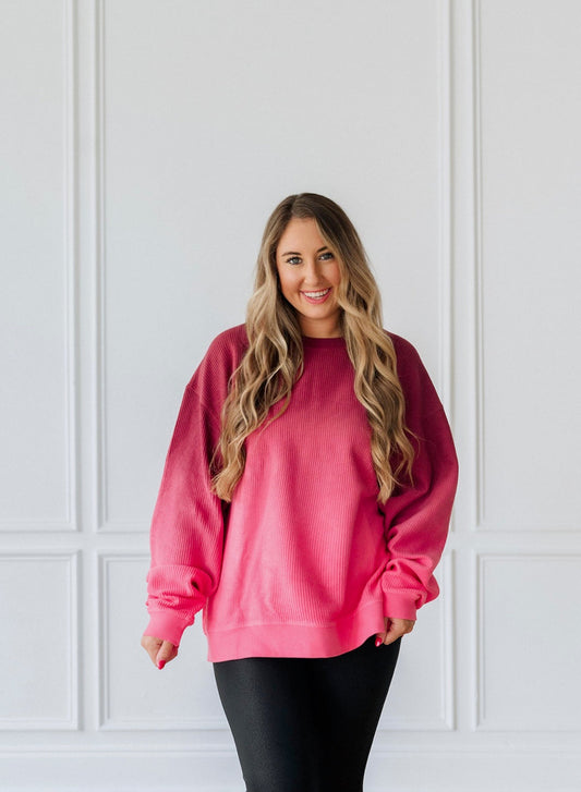 Moon Ryder Essential Luxe  Corded Crew Sweatshirt