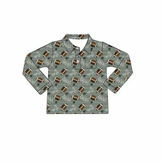 Max and Pippa | Toddler Football Polo Long Sleeve Shirt
