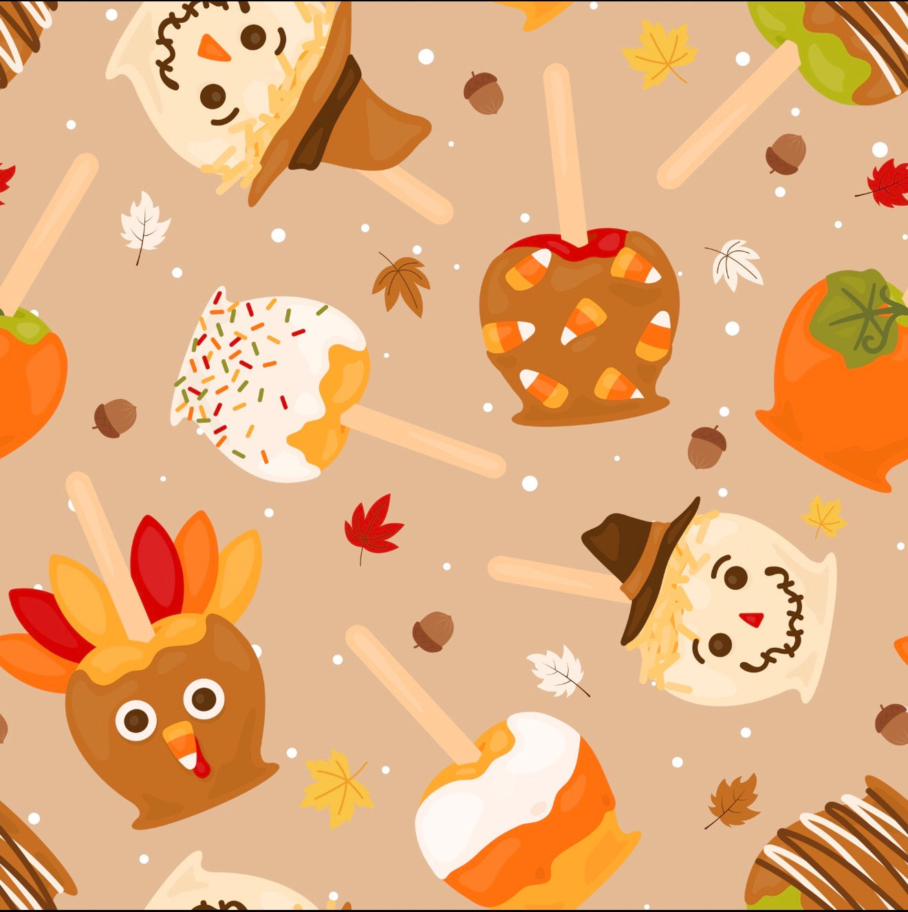 Max and Pippa | Fall Candy Apples Bamboo Convertible Zippie