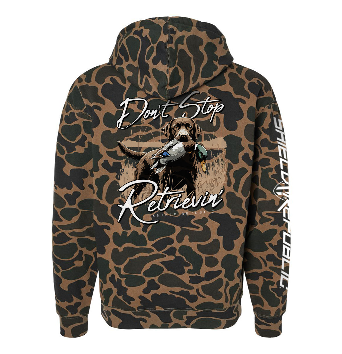 Shield Republic Don't Stop Retrievin' Chocolate Lab