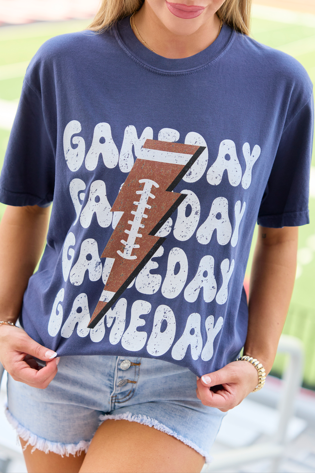 Gameday Football Navy Graphic Tee