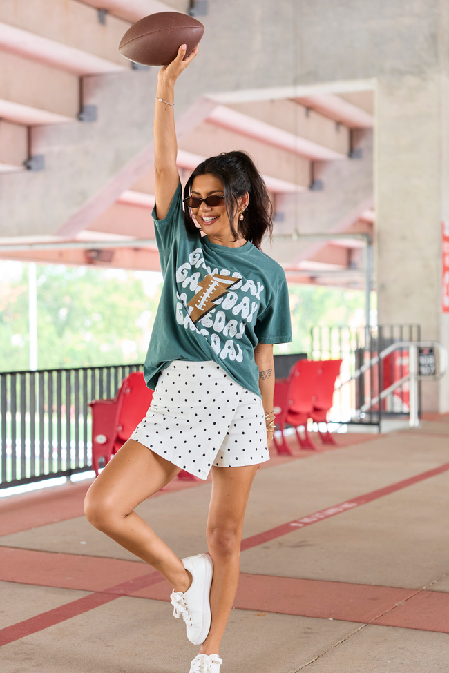 Gameday Football Dark Green Graphic Tee