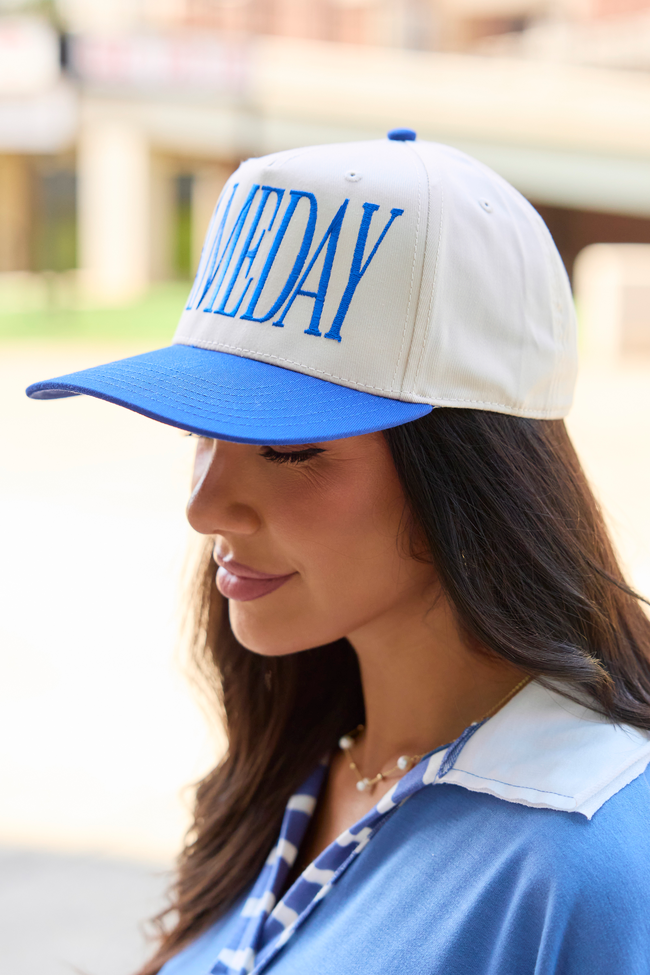 Pink Lili It's Gameday Royal Blue Embroidered Trucker Hat