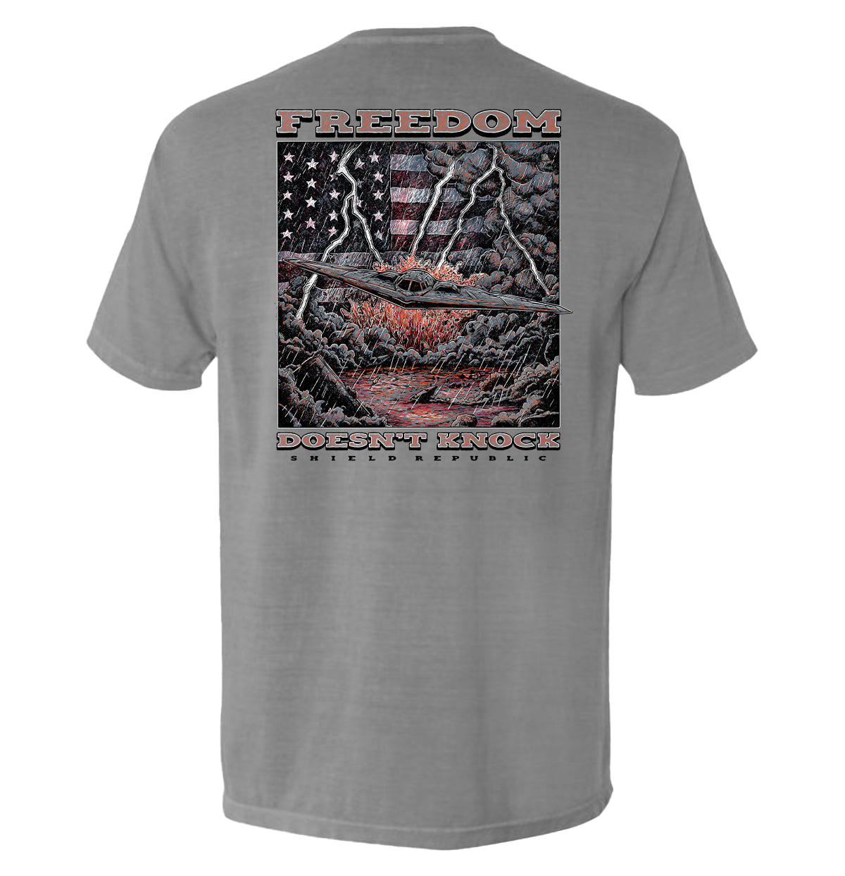 Shield Republic Freedom Doesn't Knock Tee