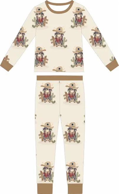 Max and Pippa - Bamboo Highland Cowboy 2 - Piece Pajama Set