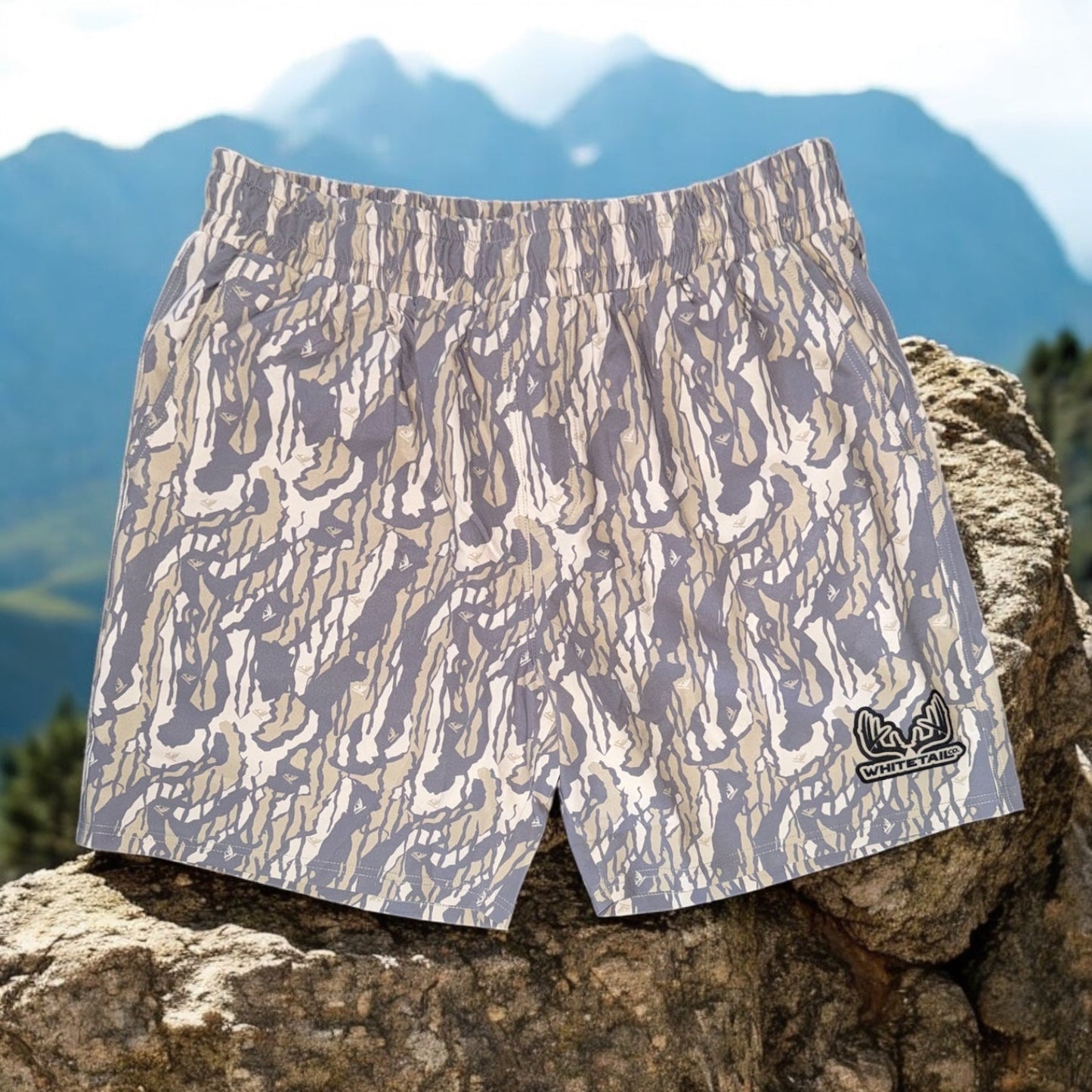 New!!! Whitetail Co. Hunt Camp Shorts Faded Old Tree Bark