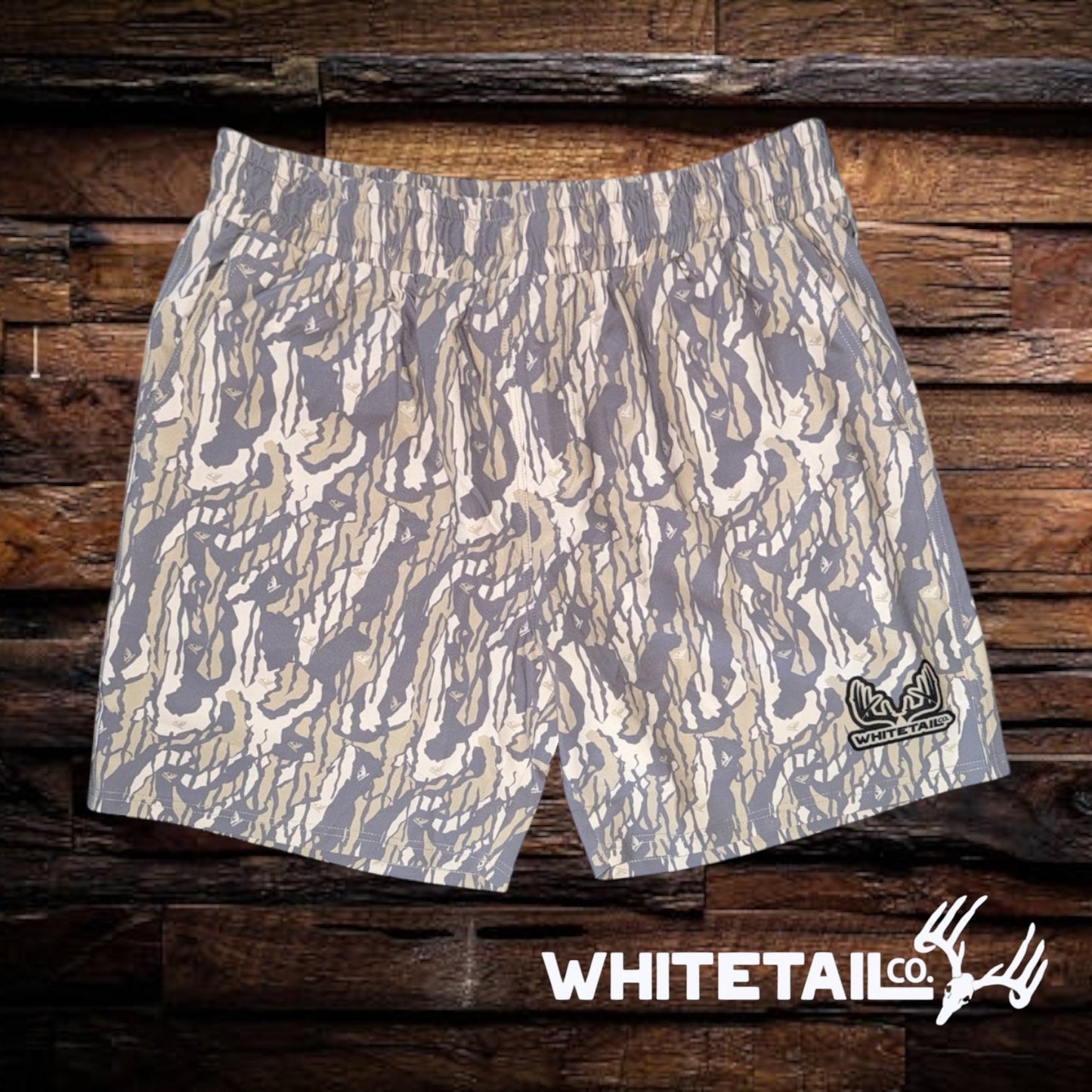 New!!! Whitetail Co. Hunt Camp Shorts Faded Old Tree Bark