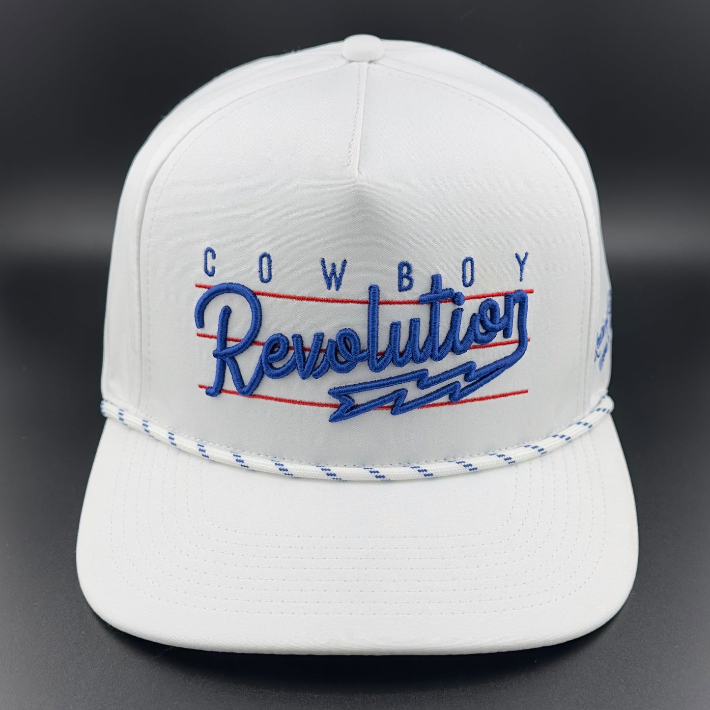 “Lightning" Logo - 5-panel Performance Hat - White