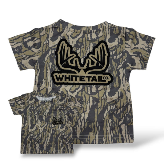 Whitetail Co. Toddler Old Tree Bark Camo Faded Pocket Tee
