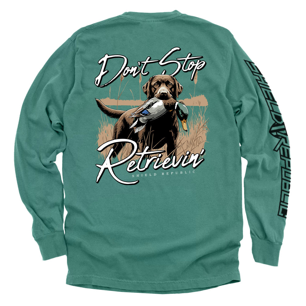 Shield Republic Don't Stop Retrievin' Chocolate Lab