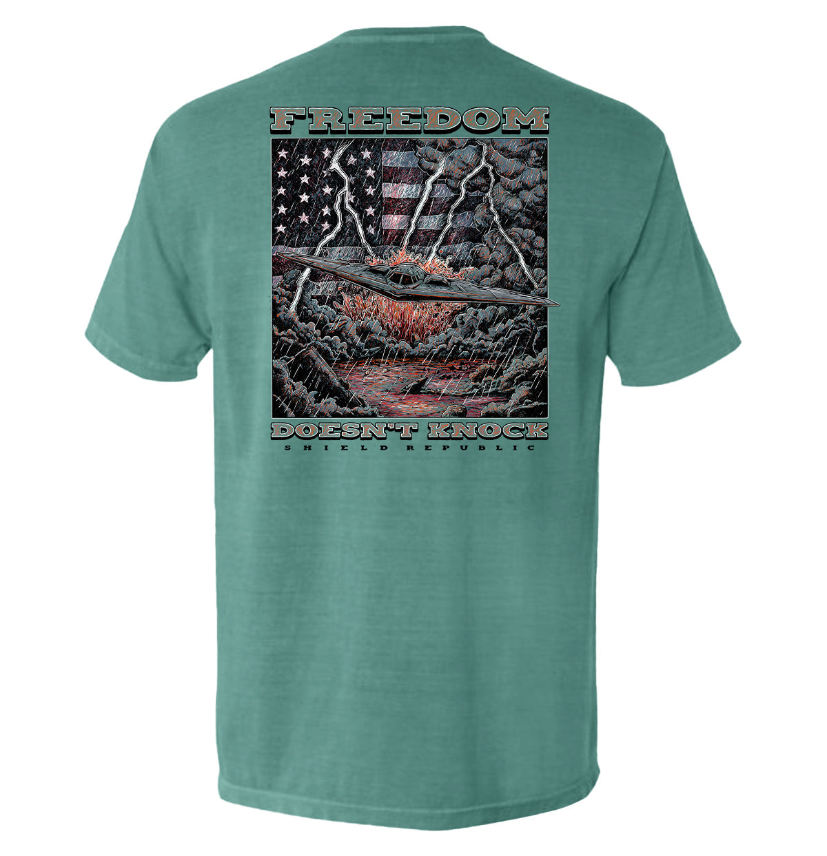 Shield Republic Freedom Doesn't Knock Tee